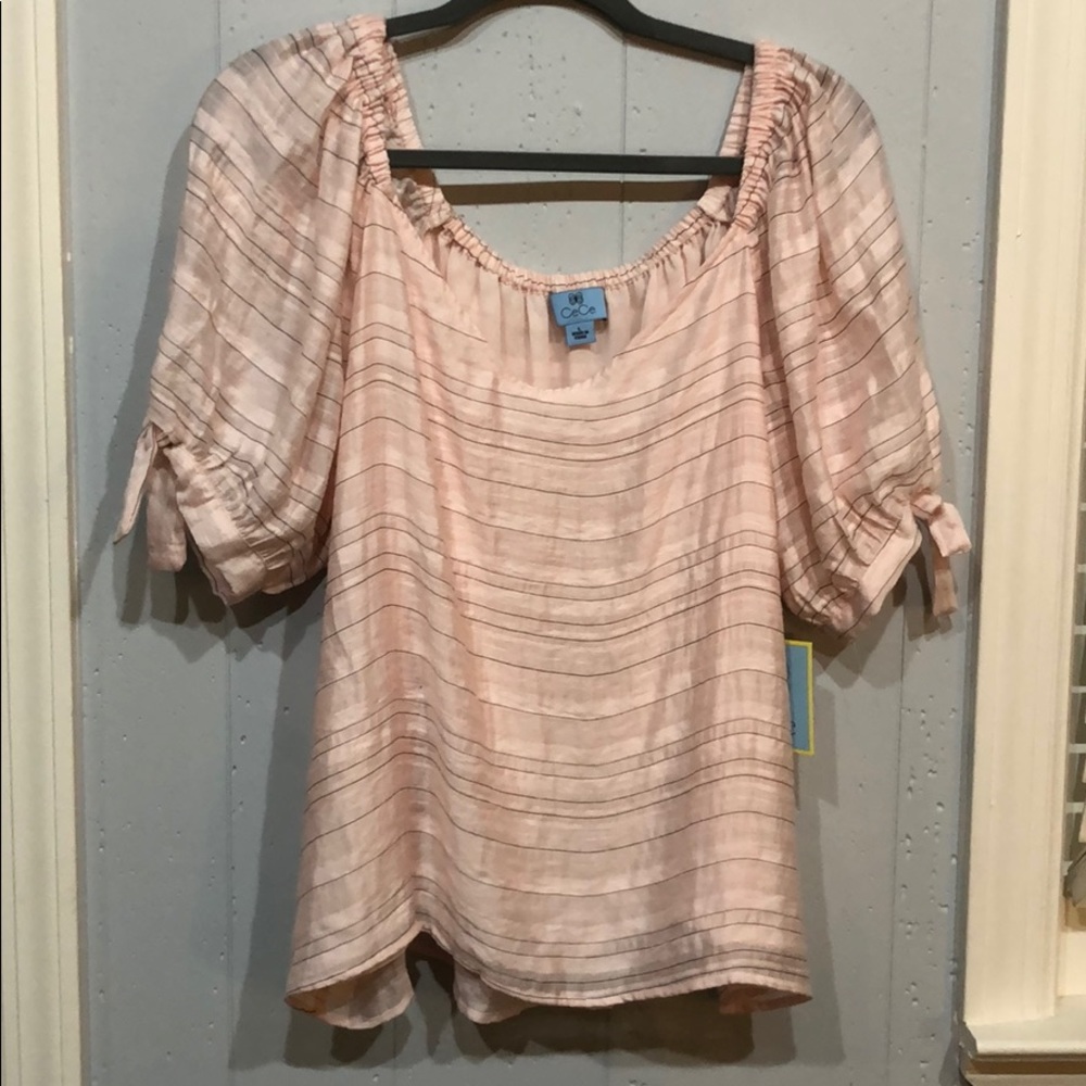 *NEW* CeCe pink shirt size large nwt